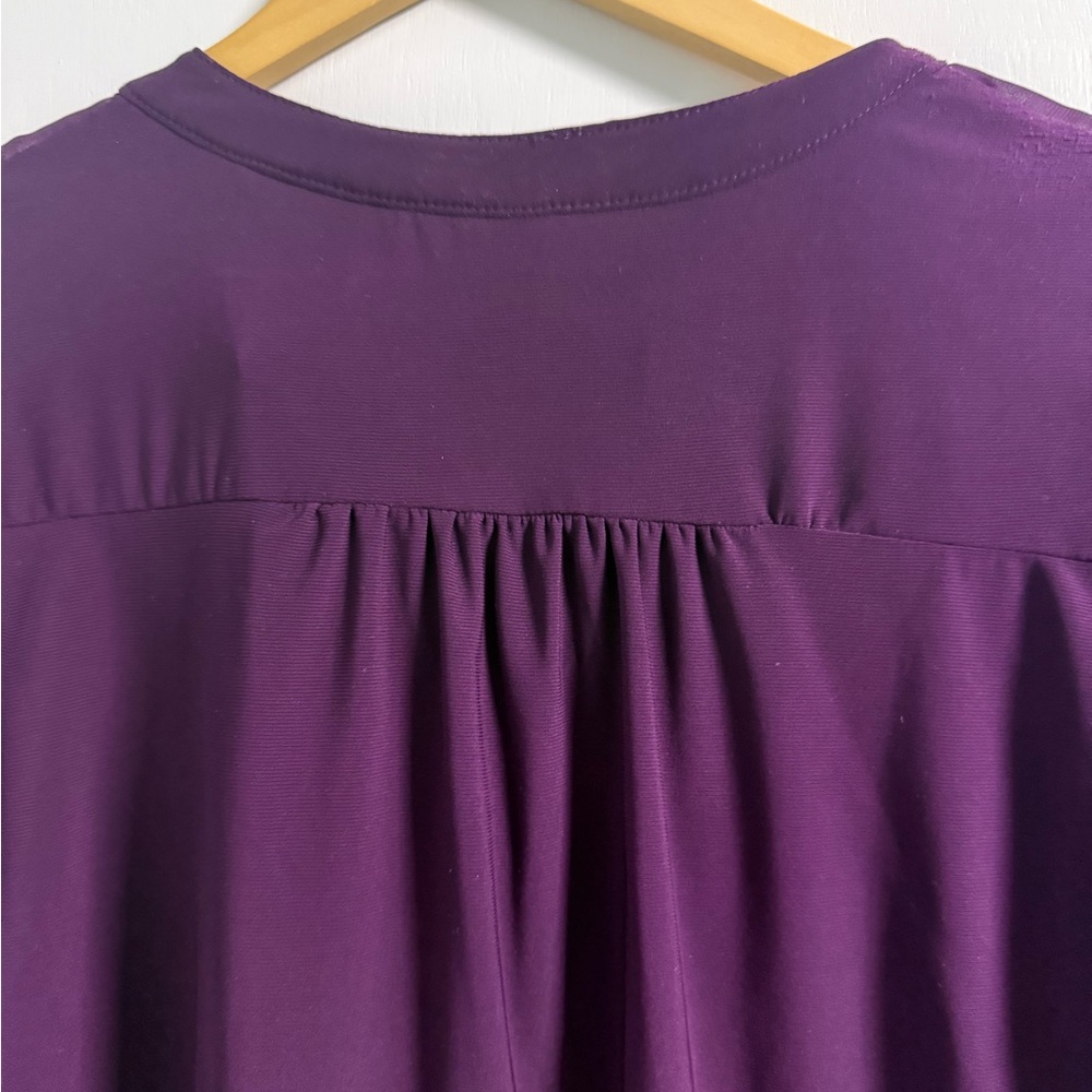 Purple Ruffle Flutter Sleeve Blouse XL PerSeption Concept - Picture 2 of 11